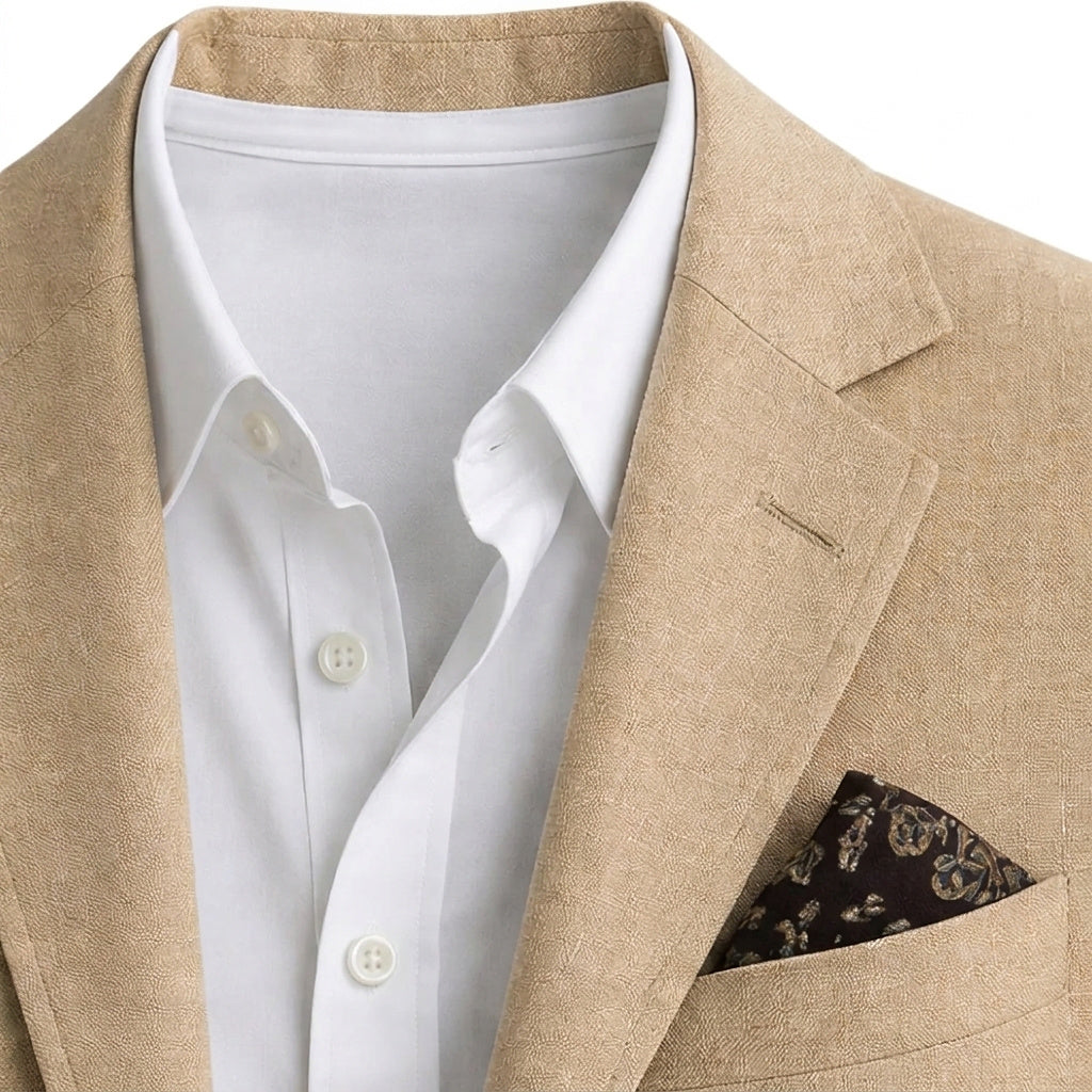 Męska marynarka dwuguzikowa z kieszeniami z patkami-Blazers for men-Olave