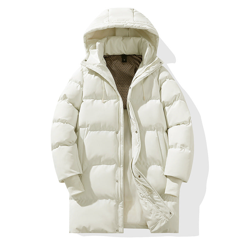 Damska długa kurtka puchowa z kapturem-Jacket for women-Olave