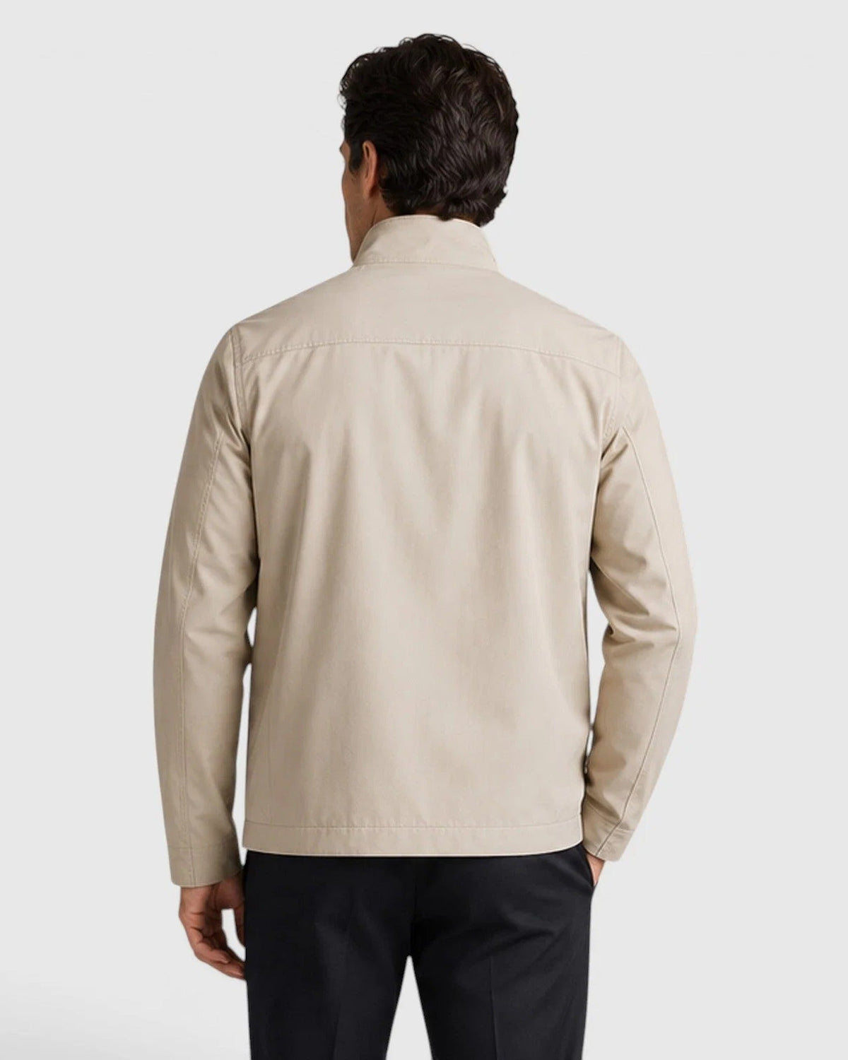 Męska kurtka z kołnierzem typu stójka i zapięciem na zamek-Jackets for men-Olave