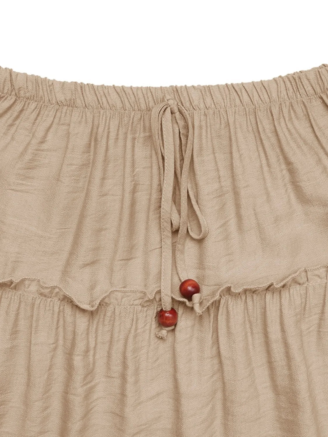 Damska kaskadowa spódnica maxi ze sznurkiem-Maxi Skirt-Olave