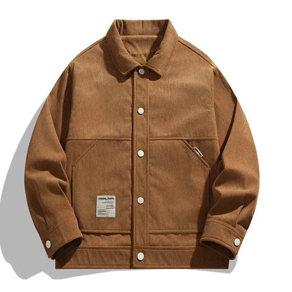 Damska koszula wierzchnia zapinana na guziki z naszywanymi kieszeniami-Jacket for women-Olave