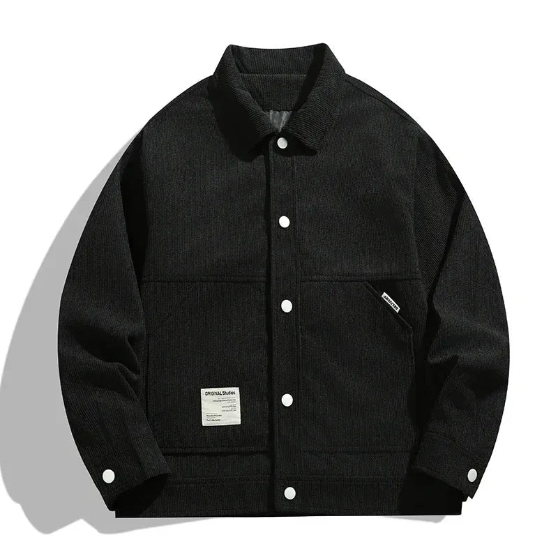 Damska koszula wierzchnia zapinana na guziki z naszywanymi kieszeniami-Jacket for women-Olave