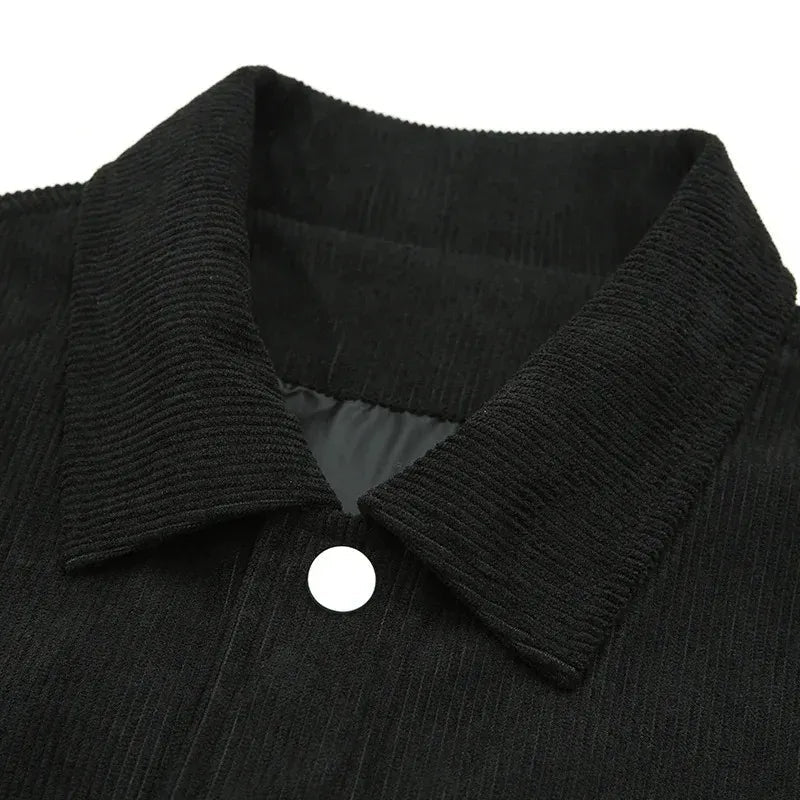 Damska koszula wierzchnia zapinana na guziki z naszywanymi kieszeniami-Jacket for women-Olave