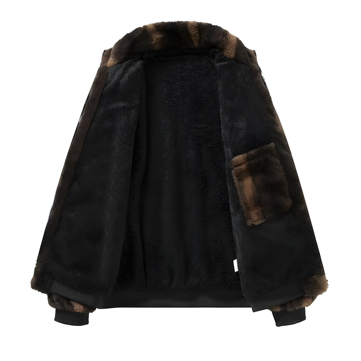 Damska kurtka bomberka ze sztucznego futra-Jacket for women-Olave