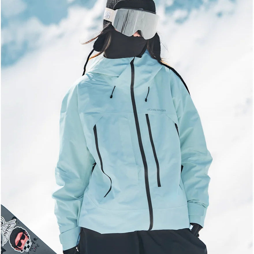 Damska kurtka narciarska z kapturem i kieszeniami na zamek-Jacket for women-Olave