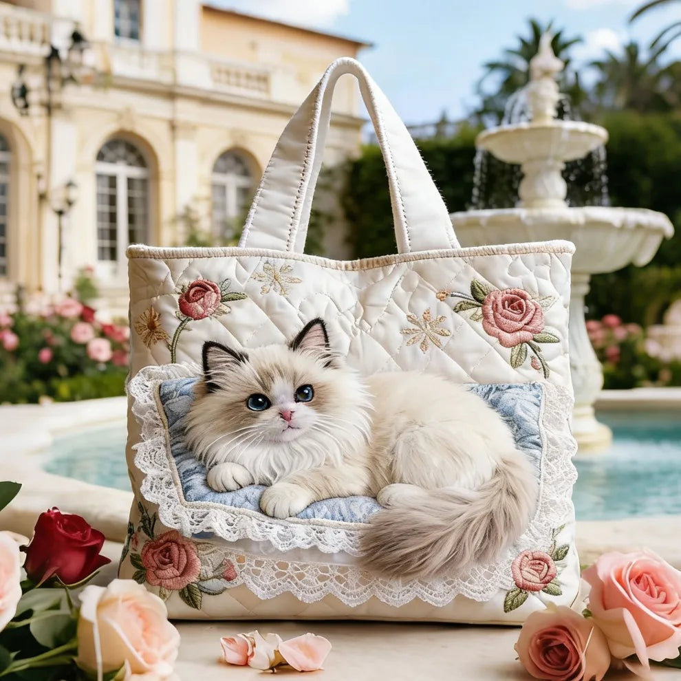 Damska pikowana torba typu tote z motywem pianina-Accessories for Women-Olave