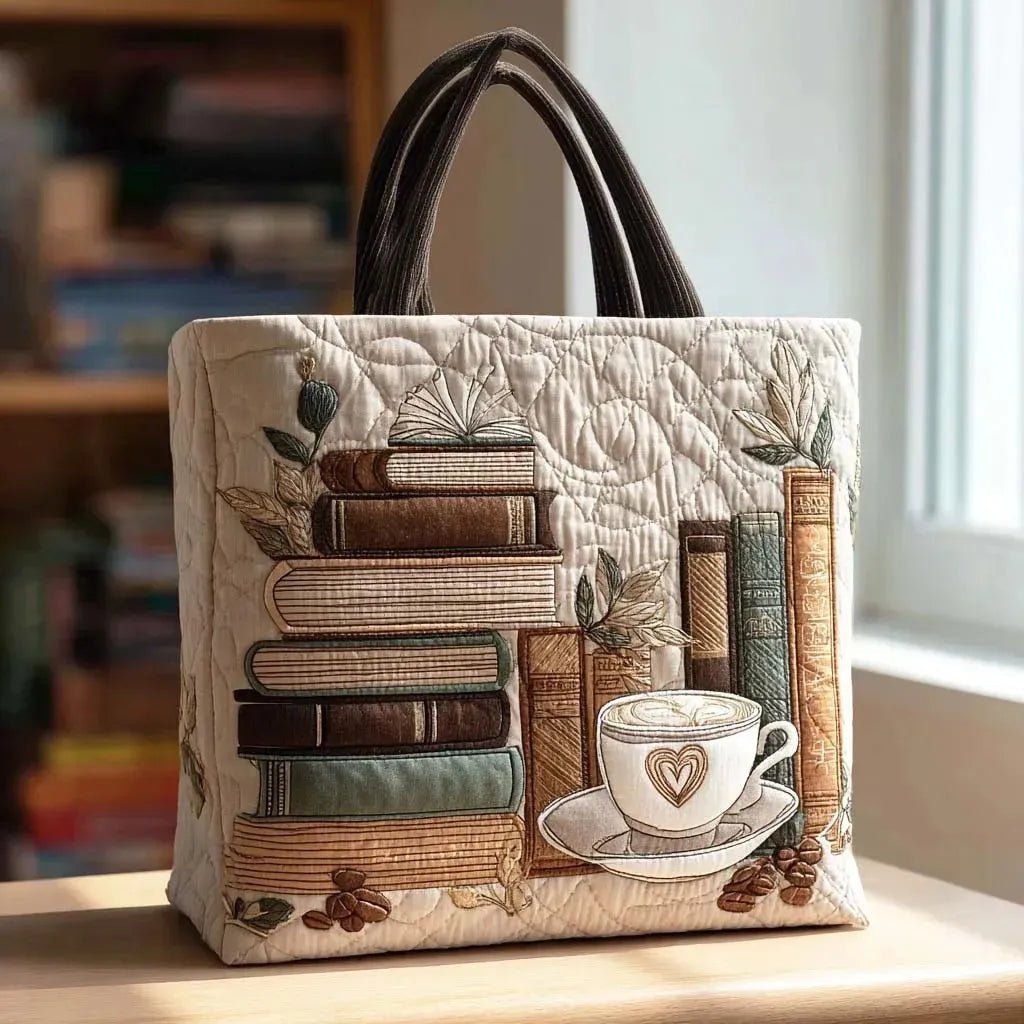 Damska pikowana torba typu tote z motywem pianina-Accessories for Women-Olave