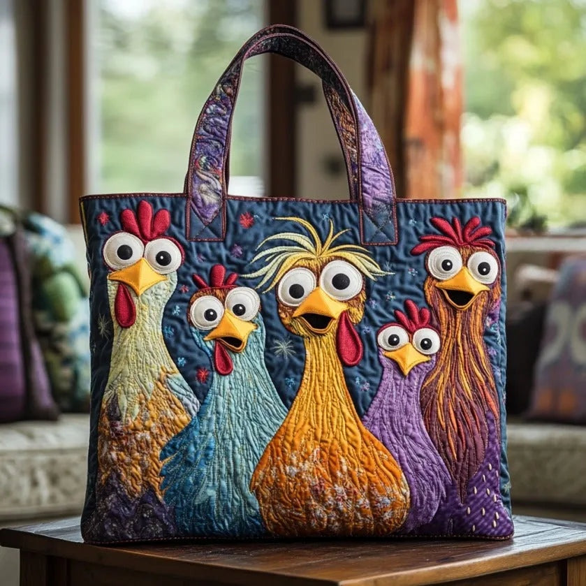 Damska pikowana torba typu tote z motywem pianina-Accessories for Women-Olave