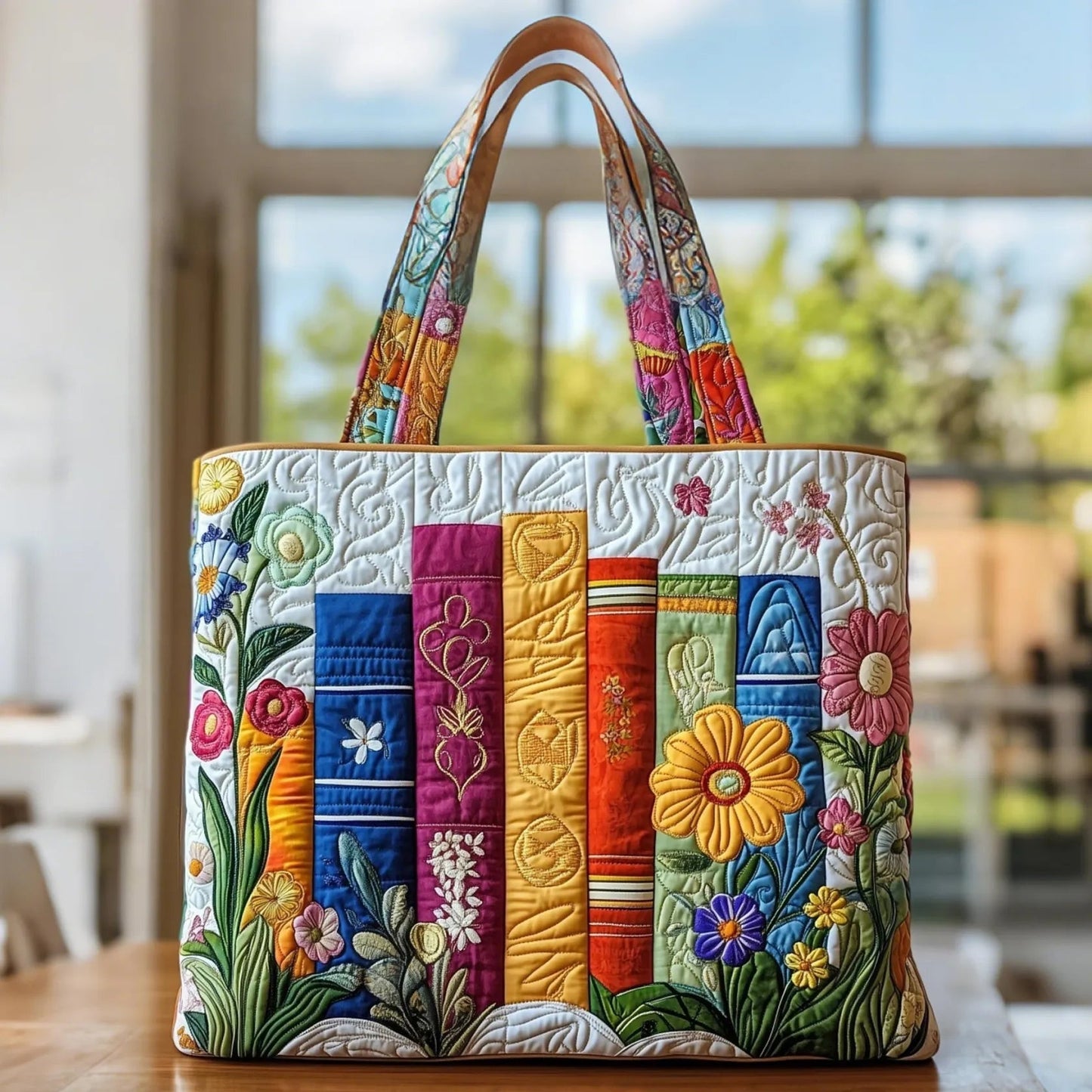 Damska pikowana torba typu tote z motywem pianina-Accessories for Women-Olave
