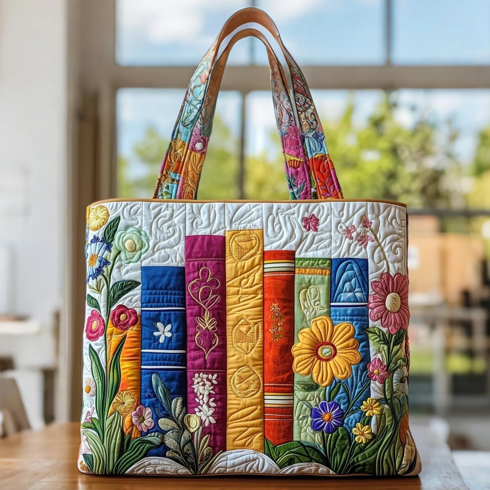 Damska pikowana torba typu tote z motywem pianina-Accessories for Women-Olave