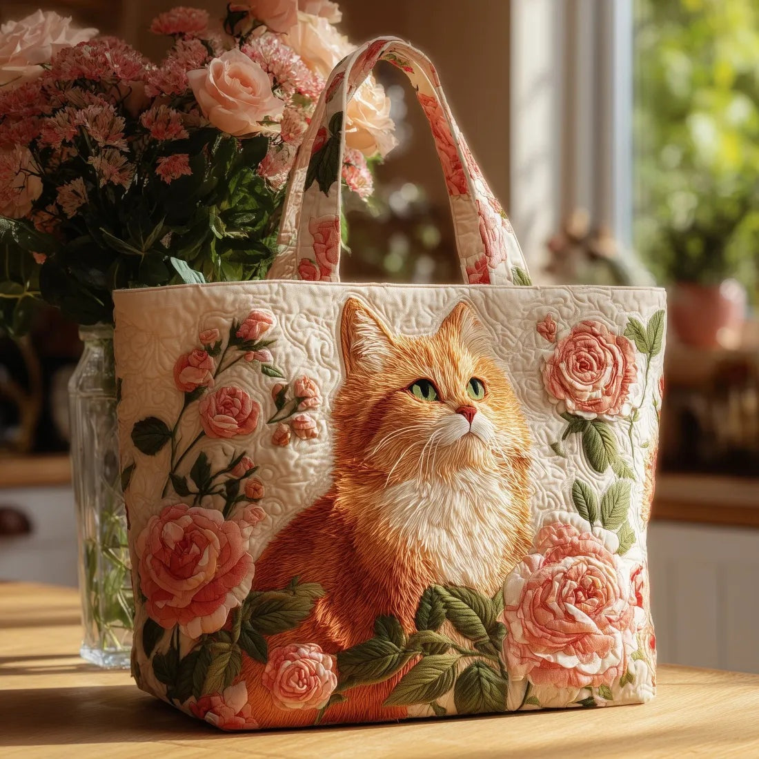 Damska pikowana torba typu tote z motywem pianina-Accessories for Women-Olave