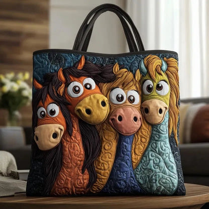 Damska pikowana torba typu tote z motywem pianina-Accessories for Women-Olave