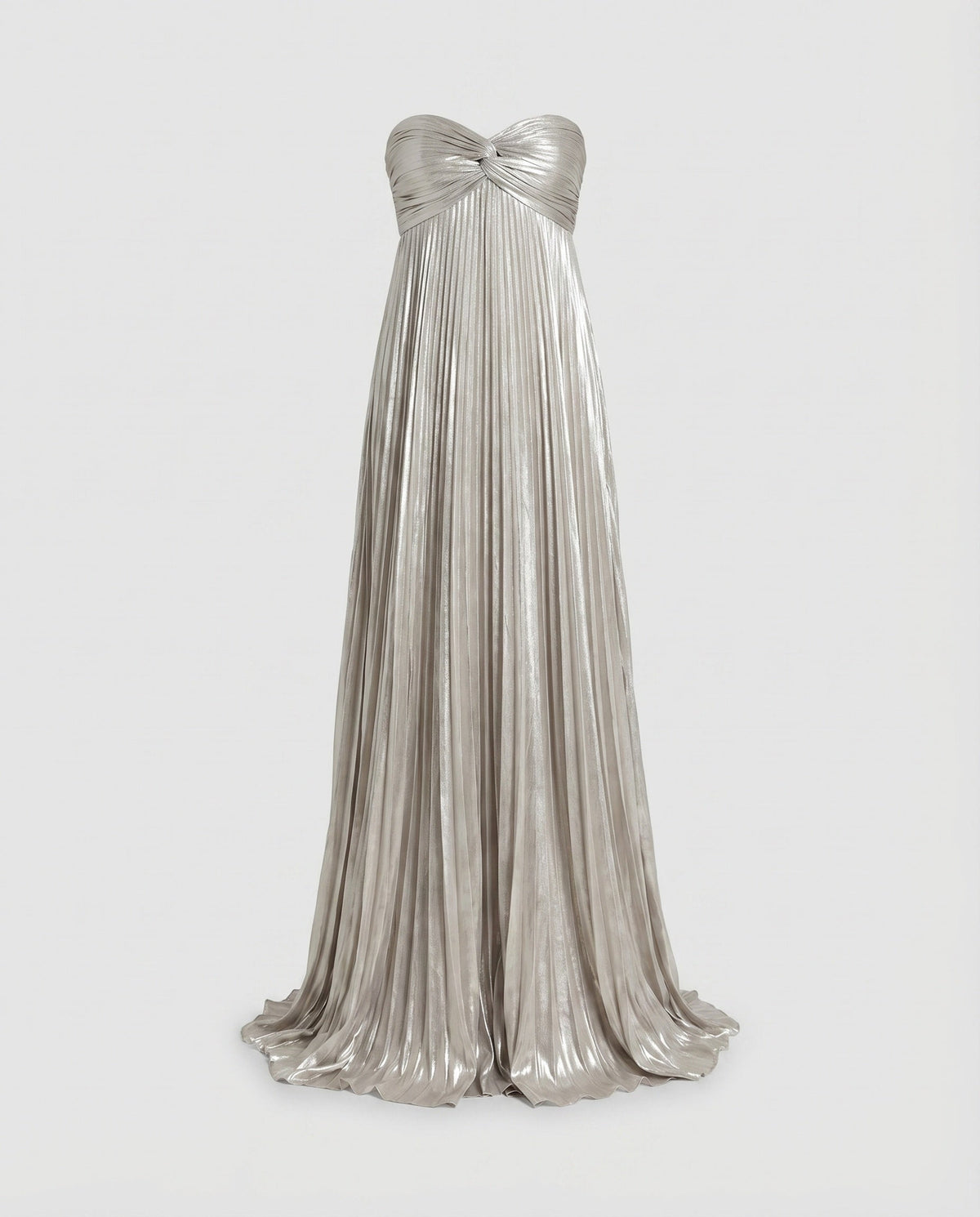 Damska plisowana sukienka maxi bez ramiączek-Maxi Dress-Olave