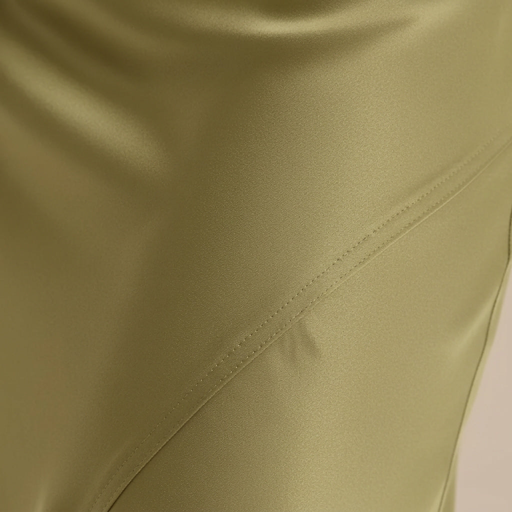 Damska spódnica maxi z wysokim stanem o rozszerzanym dole-Skirt for women-Olave