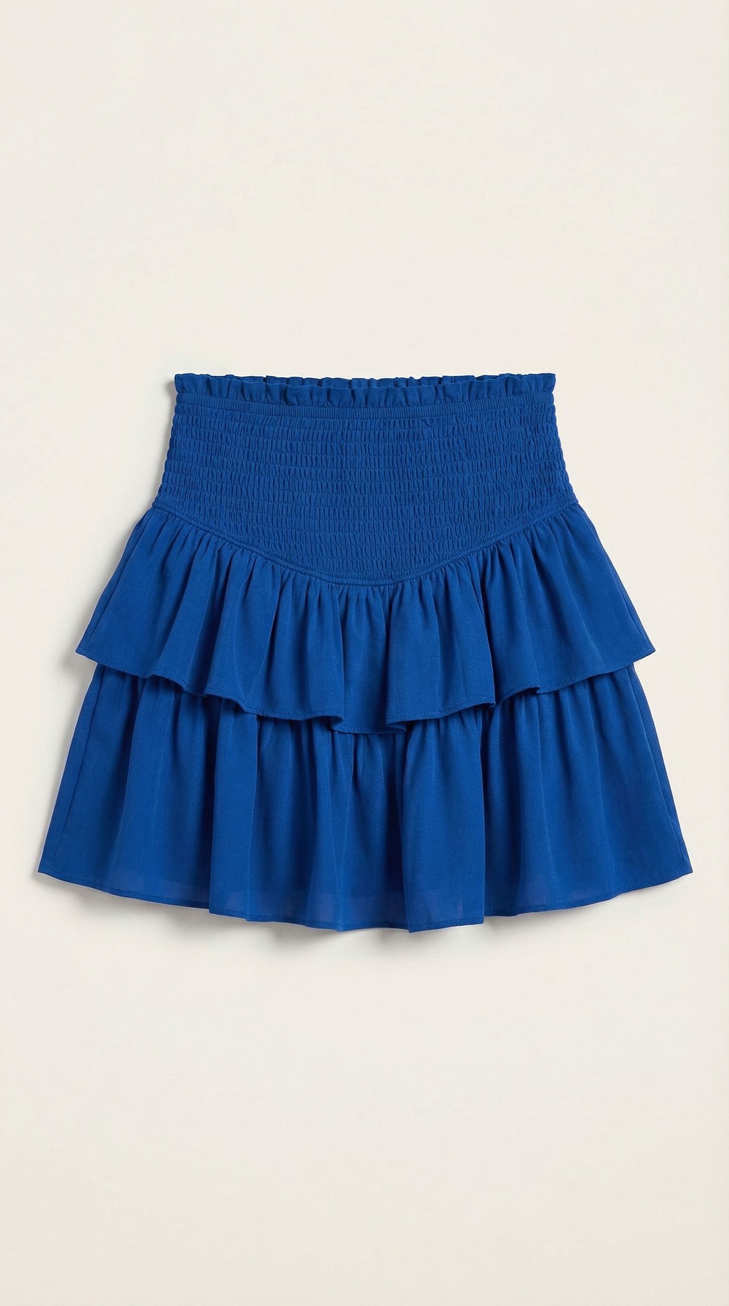 Damska spódnica mini z wysokim stanem i kaskadowymi falbanami-Skirt for women-Olave