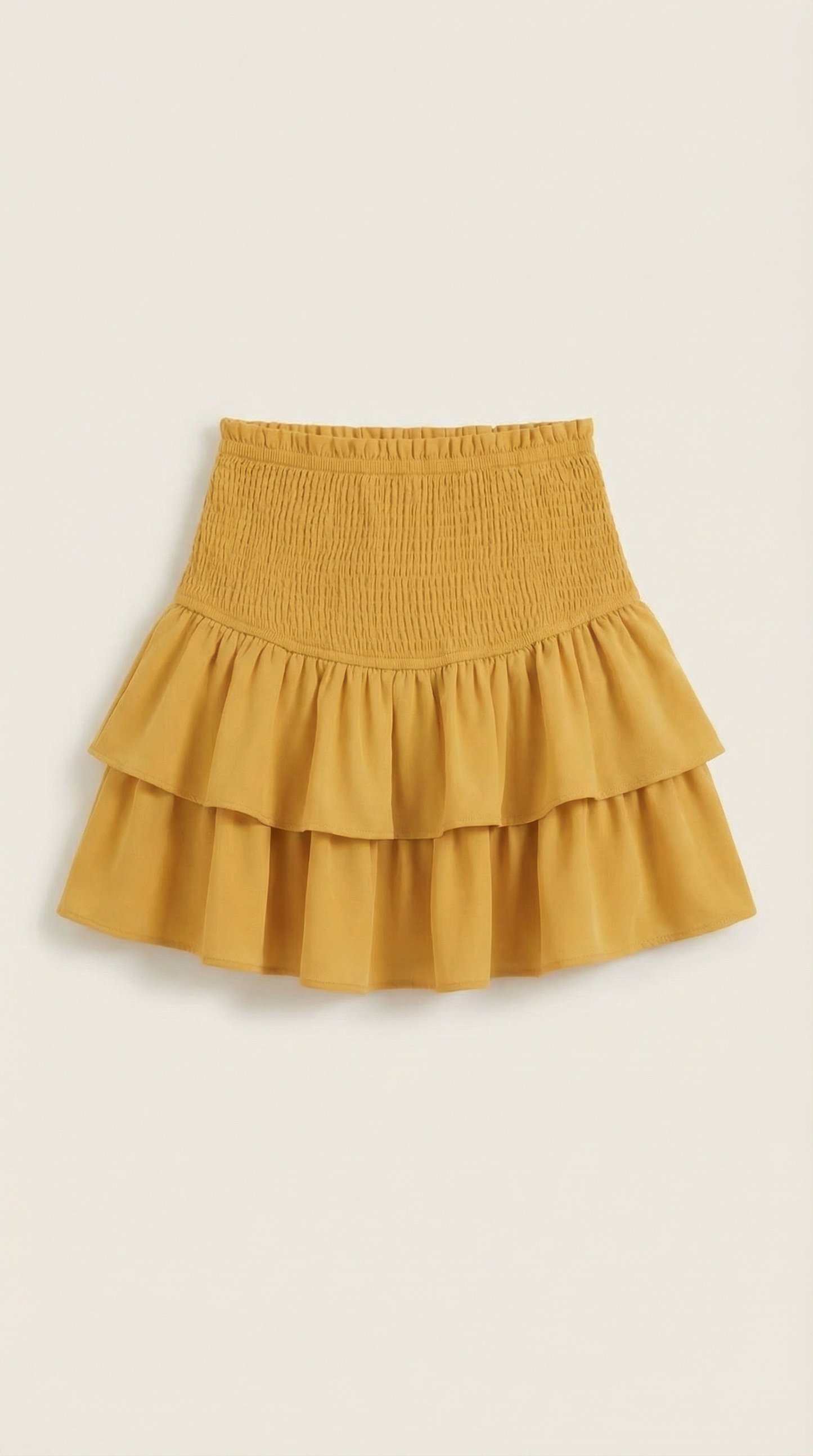 Damska spódnica mini z wysokim stanem i kaskadowymi falbanami-Skirt for women-Olave