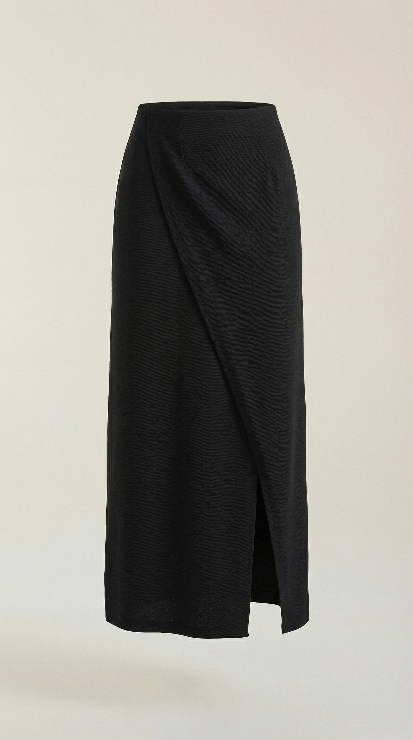 Damska spódnica o kopertowym kroju z rozcięciem i wysokim stanem-Skirt for women-Olave