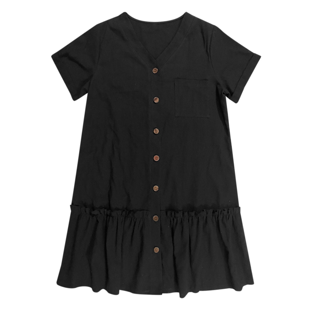 Damska sukienka koszulowa mini zapinana na guziki-Mini Dress-Olave