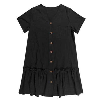 Damska sukienka koszulowa mini zapinana na guziki-Mini Dress-Olave