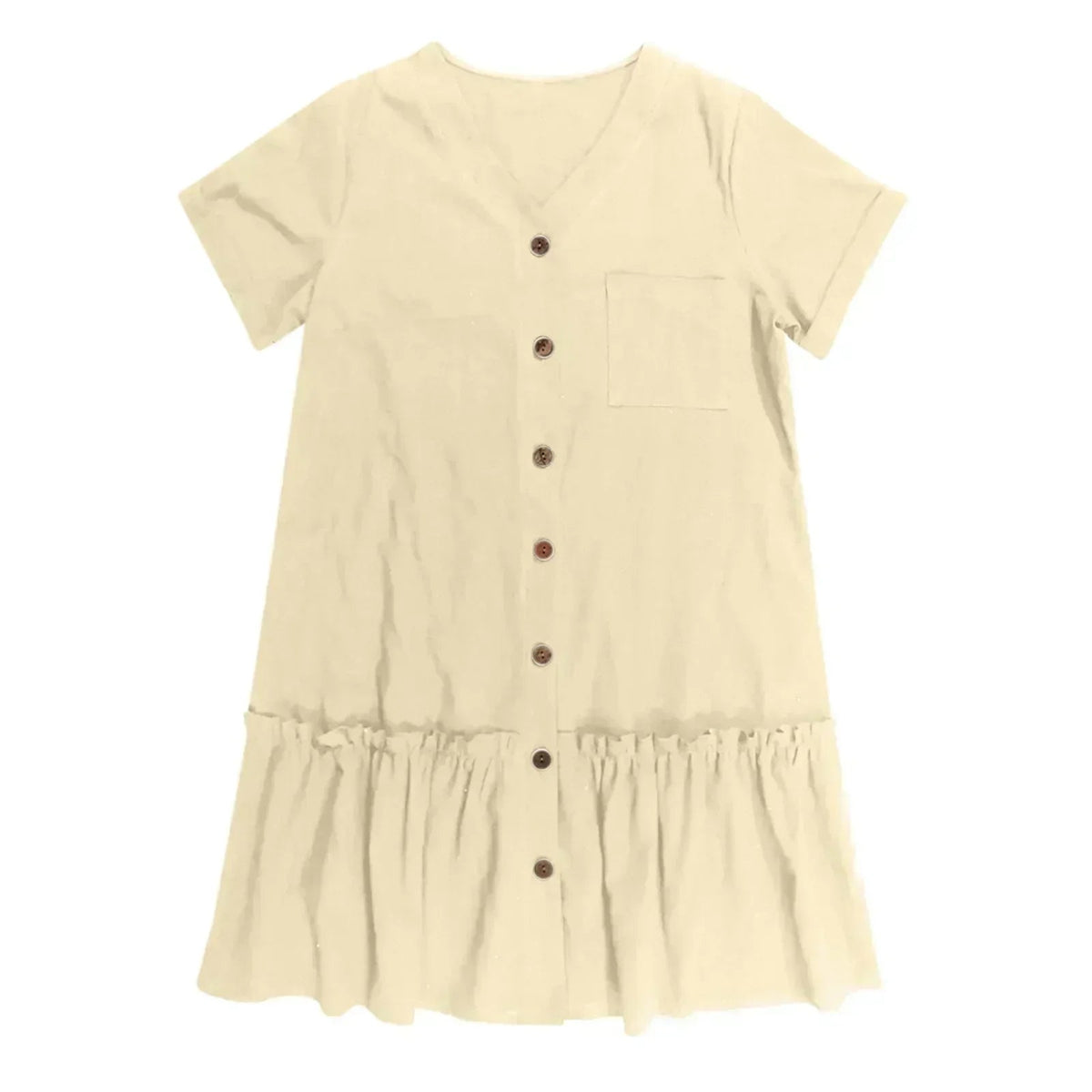 Damska sukienka koszulowa mini zapinana na guziki-Mini Dress-Olave