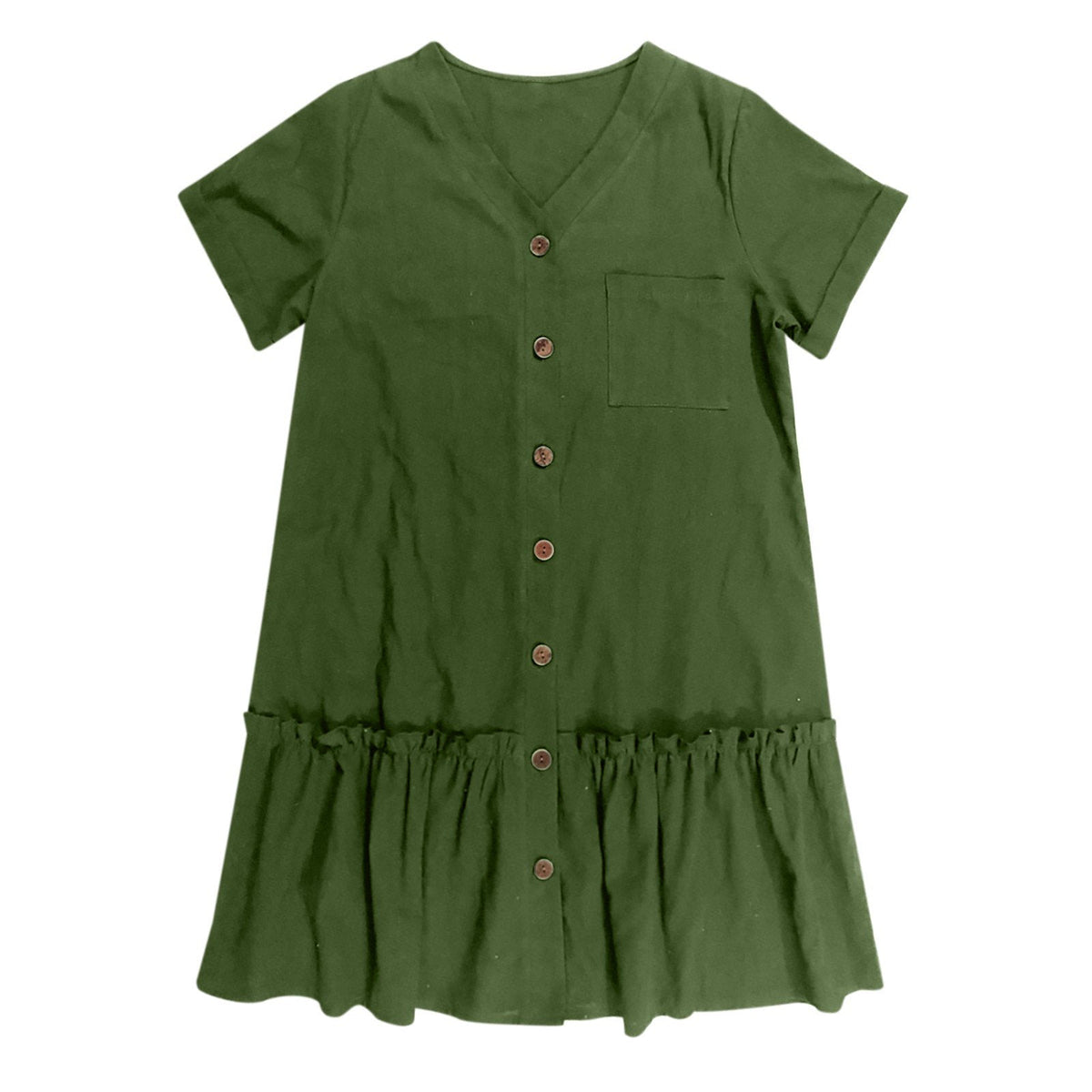 Damska sukienka koszulowa mini zapinana na guziki-Mini Dress-Olave