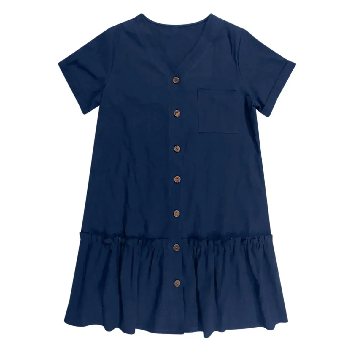 Damska sukienka koszulowa mini zapinana na guziki-Mini Dress-Olave
