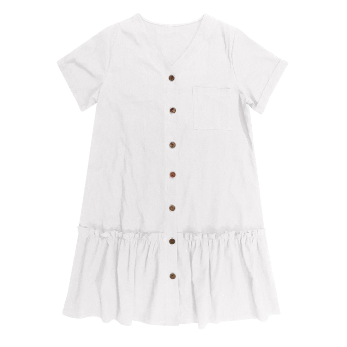 Damska sukienka koszulowa mini zapinana na guziki-Mini Dress-Olave