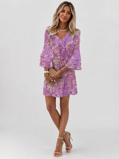 Damska sukienka mini w marmurowy wzór-Mini Dress-Olave