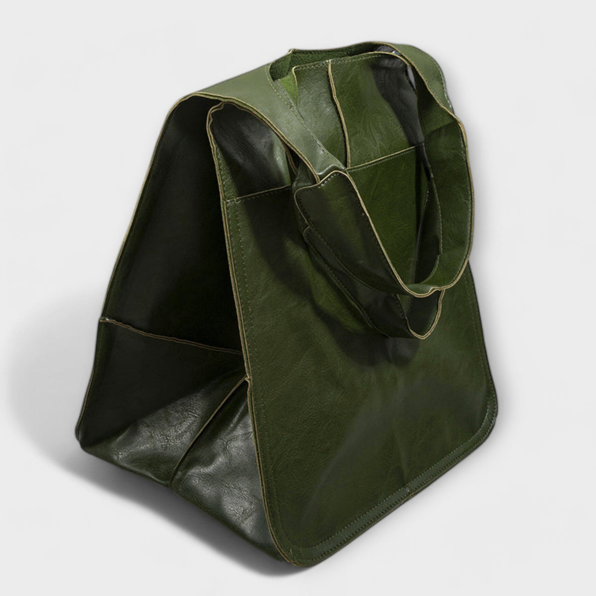 Damska torba typu tote oversize z przednią kieszenią-Accessories for Women-Olave
