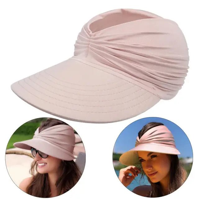 Damski daszek z szerokim rondem i ozdobnym splotem-Accessories for Women-Olave