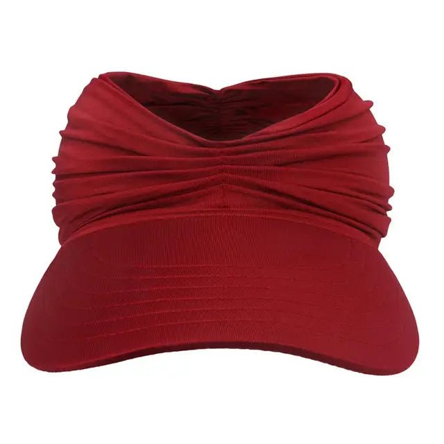 Damski daszek z szerokim rondem i ozdobnym splotem-Accessories for Women-Olave