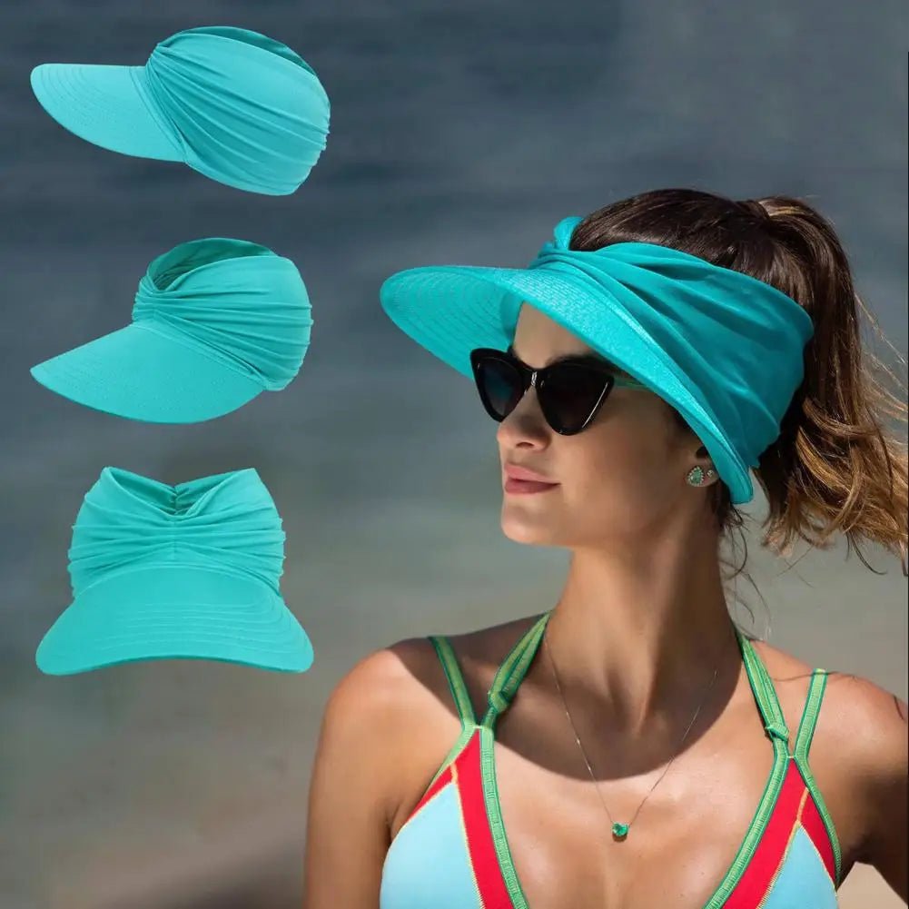 Damski daszek z szerokim rondem i ozdobnym splotem-Accessories for Women-Olave