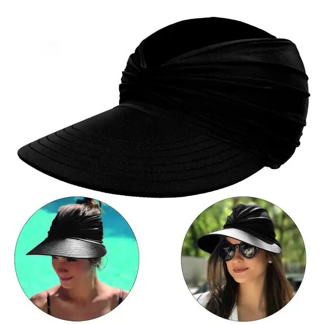 Damski daszek z szerokim rondem i ozdobnym splotem-Accessories for Women-Olave