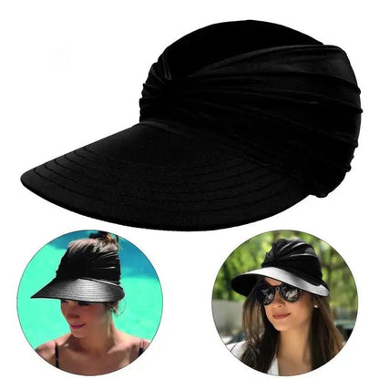 Damski daszek z szerokim rondem i ozdobnym splotem-Accessories for Women-Olave