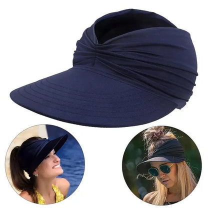 Damski daszek z szerokim rondem i ozdobnym splotem-Accessories for Women-Olave