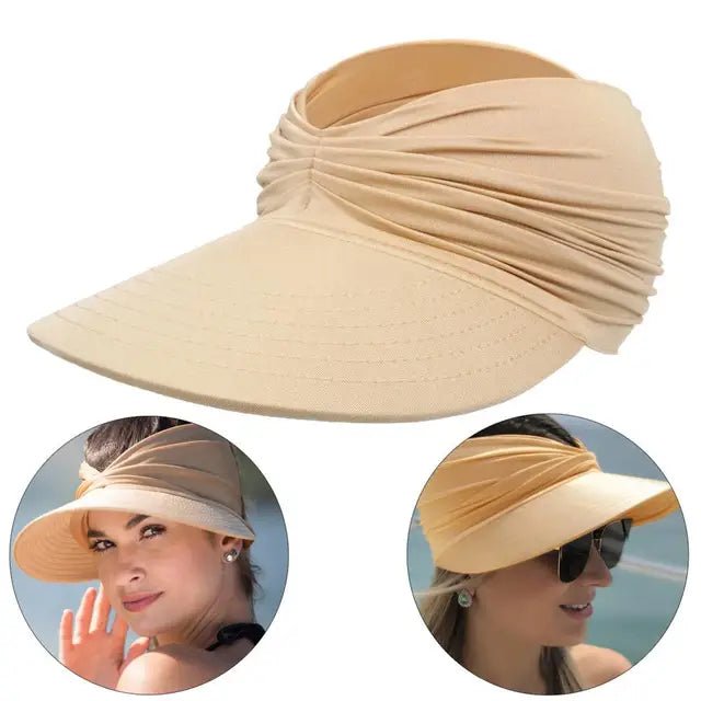 Damski daszek z szerokim rondem i ozdobnym splotem-Accessories for Women-Olave