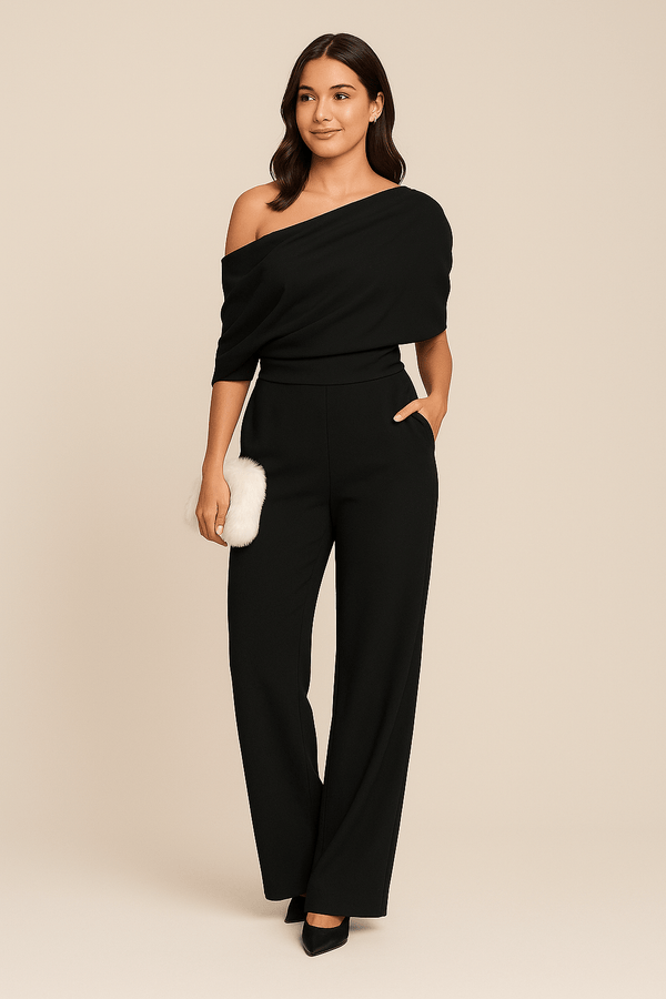 Damski kombinezon z jednym ramiączkiem i szerokimi nogawkami-Jumpsuits for women-Olave