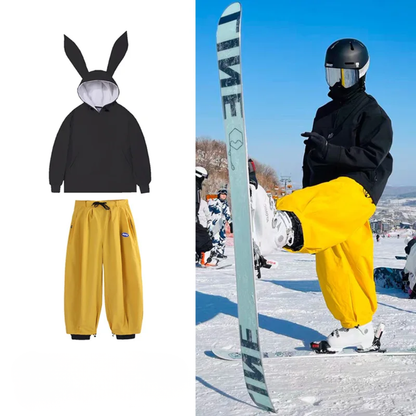 Damski komplet: anorak i spodnie z szerokimi nogawkami-Sets for women-Olave