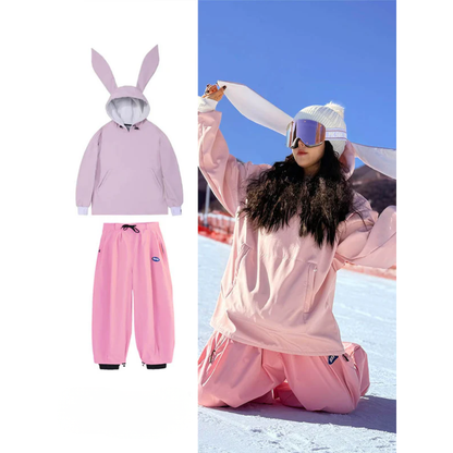 Damski komplet: anorak i spodnie z szerokimi nogawkami-Sets for women-Olave