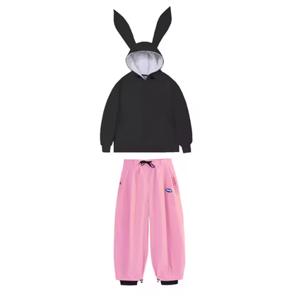 Damski komplet: anorak i spodnie z szerokimi nogawkami-Sets for women-Olave