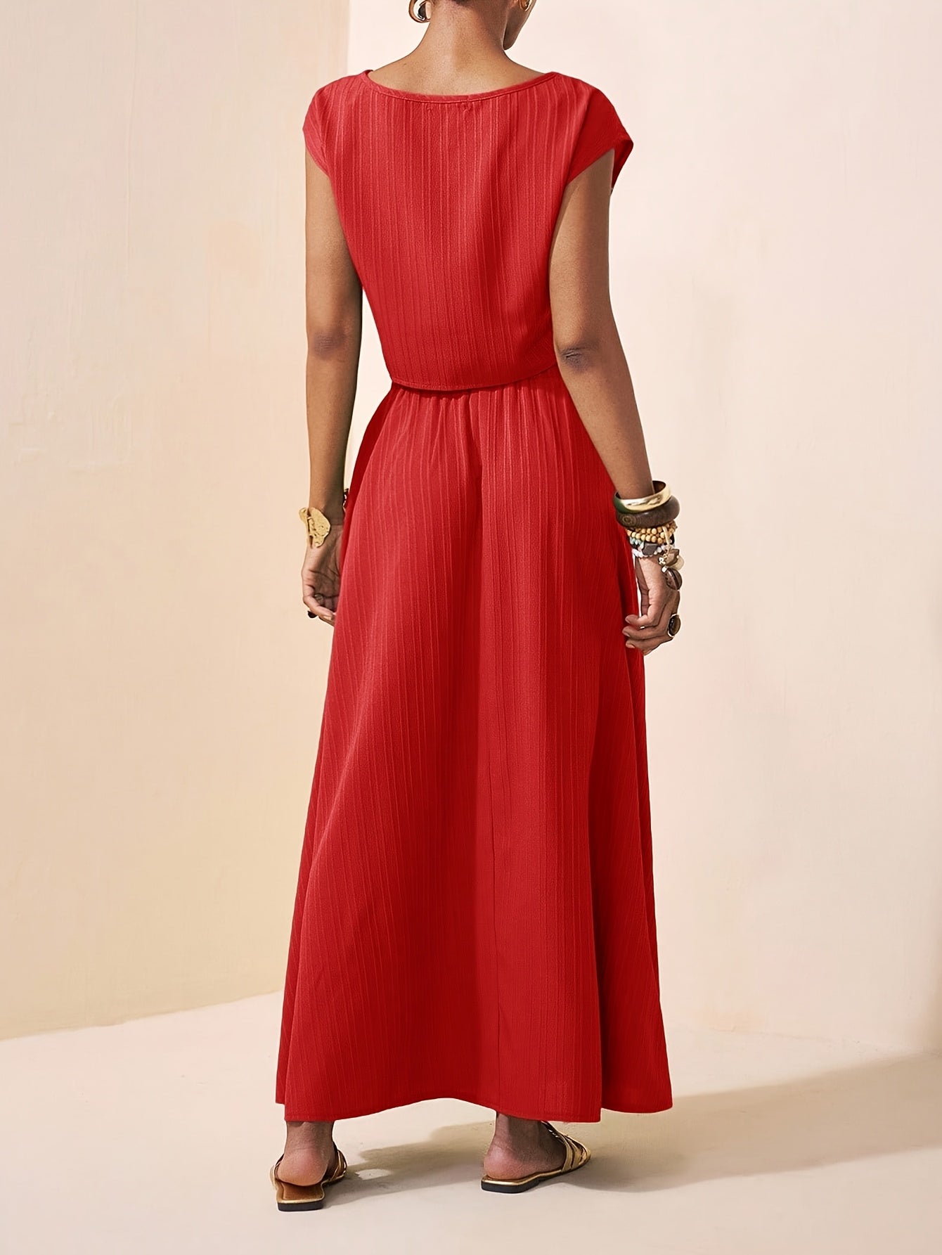 Damski komplet prążkowany: crop top i spódnica maxi-Sets for women-Olave
