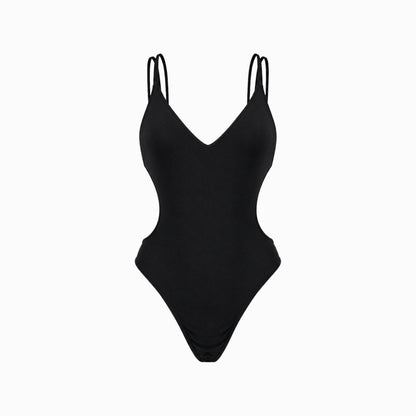 Damski strój kąpielowy jednoczęściowy z wycięciami po bokach-Swimwear for Women-Olave