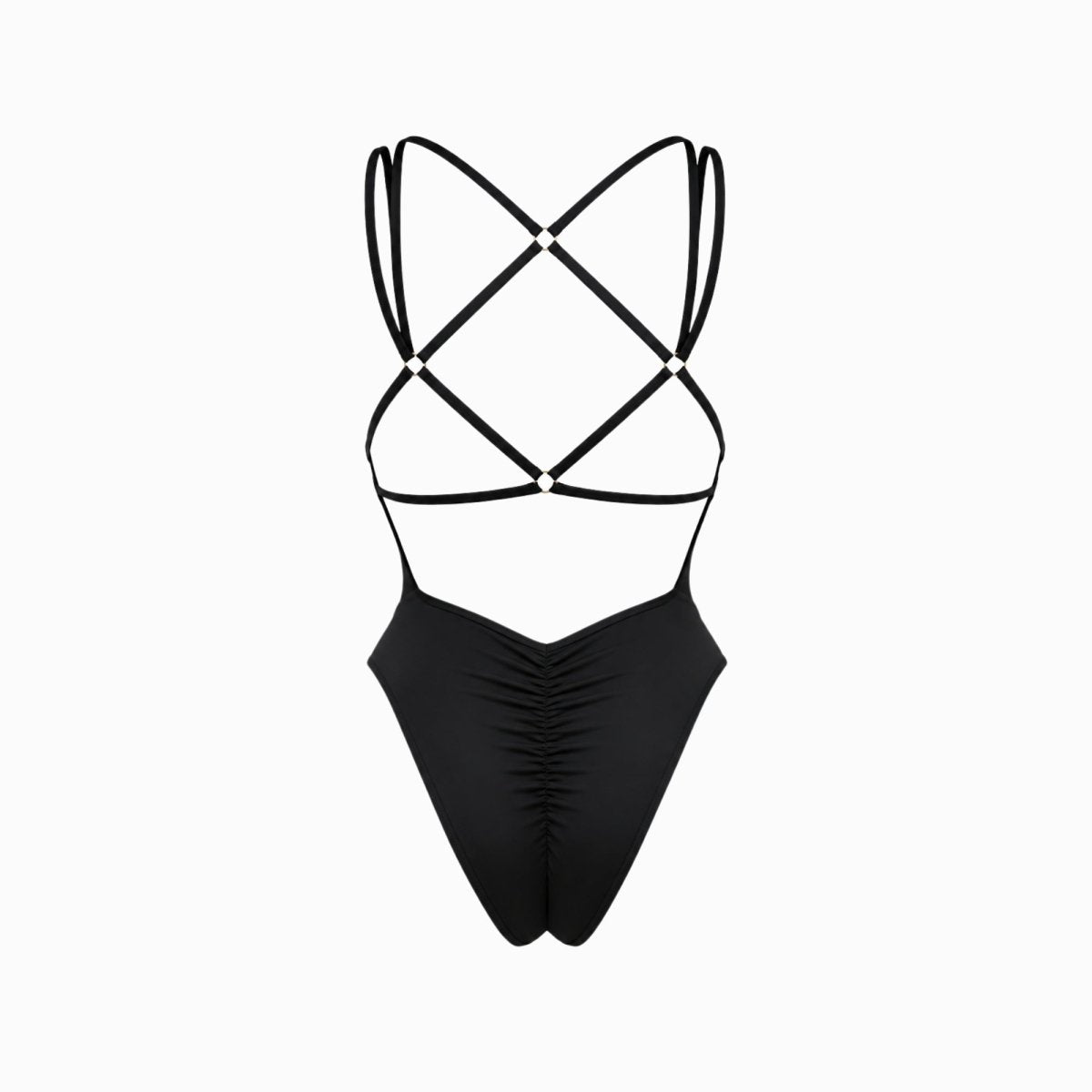 Damski strój kąpielowy jednoczęściowy z wycięciami po bokach-Swimwear for Women-Olave