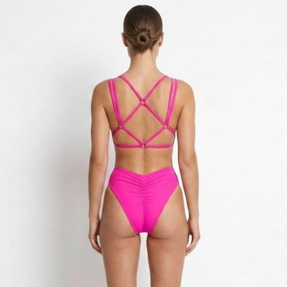 Damski strój kąpielowy jednoczęściowy z wycięciami po bokach-Swimwear for Women-Olave