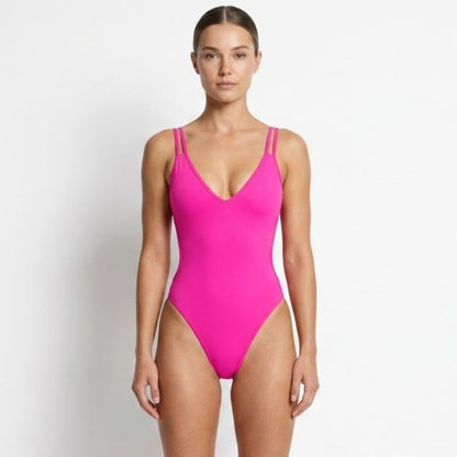 Damski strój kąpielowy jednoczęściowy z wycięciami po bokach-Swimwear for Women-Olave