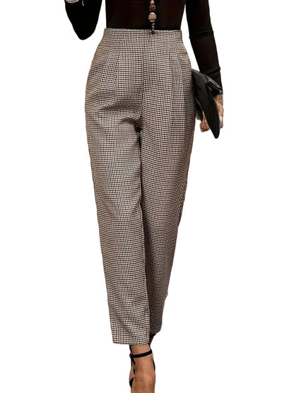 Damskie Spodnie Krótkie W Kratkę-Olave