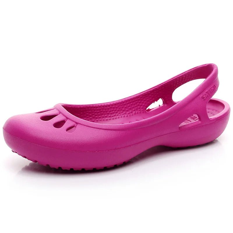 Damskie baleriny typu slingback z tworzywa jelly-Footwear for women-Olave