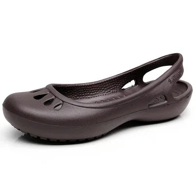 Damskie baleriny typu slingback z tworzywa jelly-Footwear for women-Olave