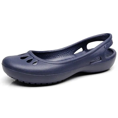 Damskie baleriny typu slingback z tworzywa jelly-Footwear for women-Olave