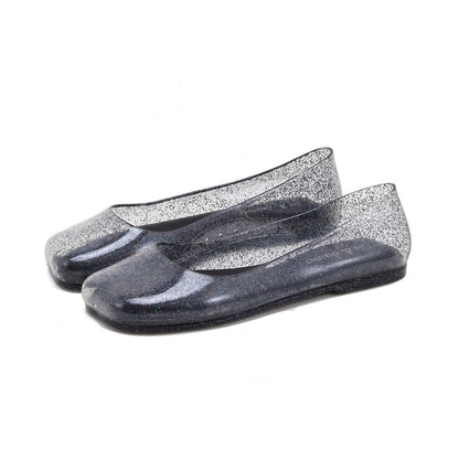 Damskie baleriny żelowe z brokatem-Footwear for women-Olave